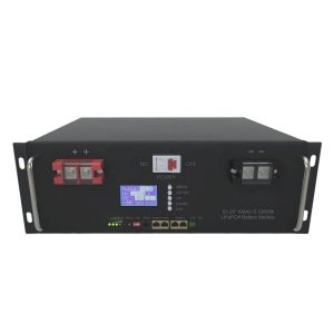 6000 चक्र 48V 100Ah 5Kwh RS48 LiFePo4 5U कैबिनेट के साथ सौर बैटरी