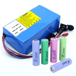 बीएमएस के साथ लिथियम बैटरी 18650 48V 12AH 48V 500W इलेक्ट्रिक बाइक बैटरी